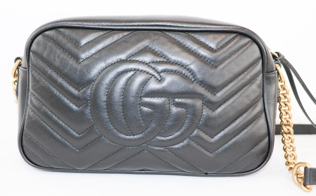 Back of the Gucci Marmont Small Camera Bag