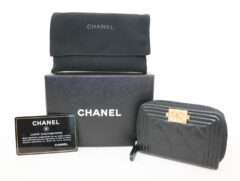 Chanel Boy Zipped Coin Purse in Luxurious Lambskin Leather