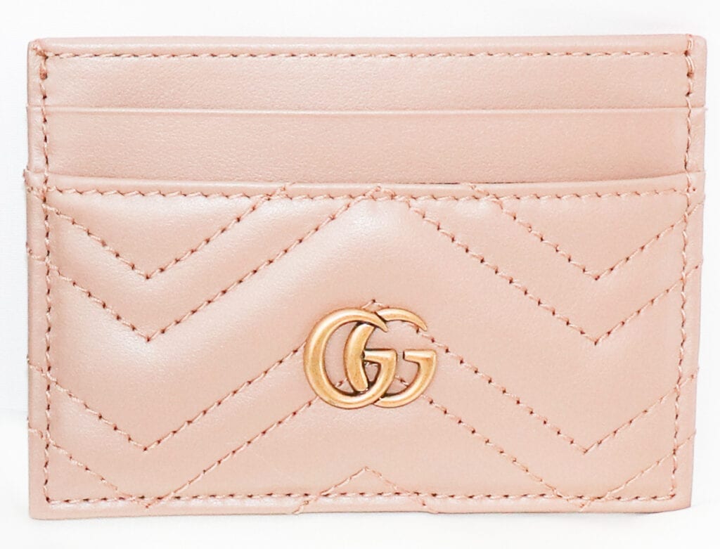 pink gucci card holder